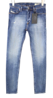 DIESEL Tepphar-X 0870H Men Jeans W26/L32 Boys Carrot Fit Blue Stretch Aged Look