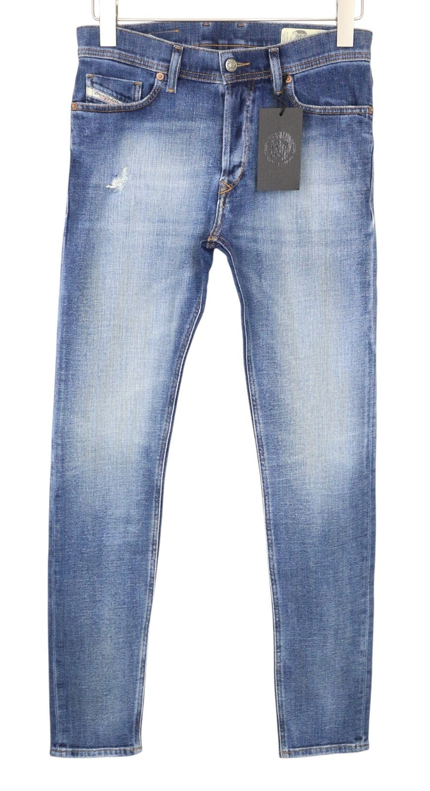 DIESEL Tepphar-X 0870H Men Jeans W26/L32 Boys Carrot Fit Blue Stretch Aged Look