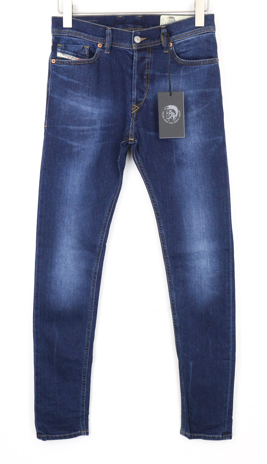 DIESEL Tepphar-X 083AT Men Jeans W26/L32 Boys Slim-Carrot Fit Blue Stain Look