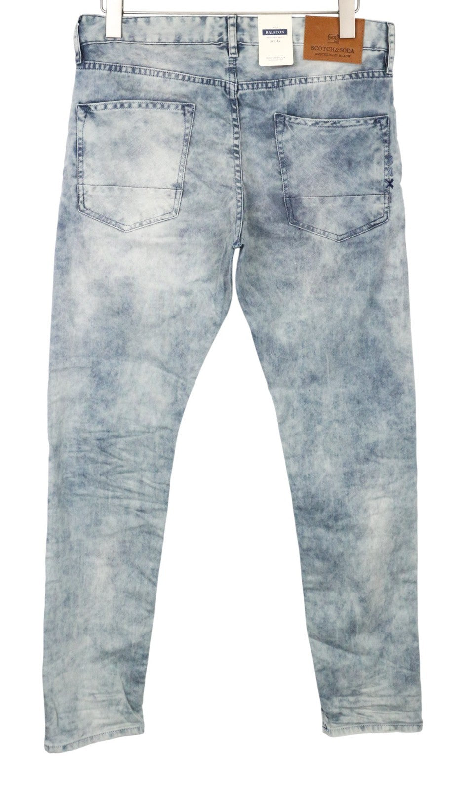 SCOTCH & SODA Ralston Men Jeans W32/L32 Slim Fit Blue Cotton Stretch Washed