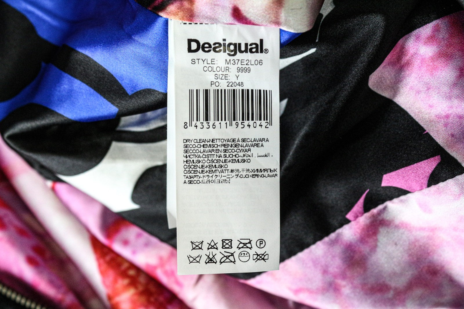 DESIGUAL L'Adoration Women Coat 38 M Black Cotton Wool Blend Embroidered