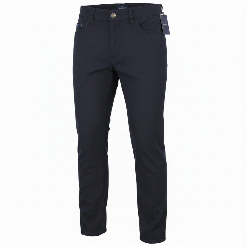 HACKETT Trinity 5 PKT Men Trousers W30 Dark Blue Bespoke Zipper Slim Fit