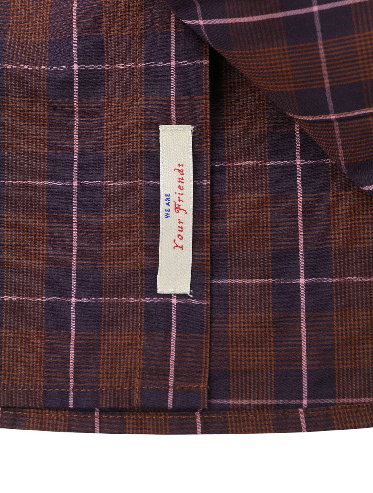 SCOTCH & SODA Men Shirt M Brown Plaid Button Down Neck Casual