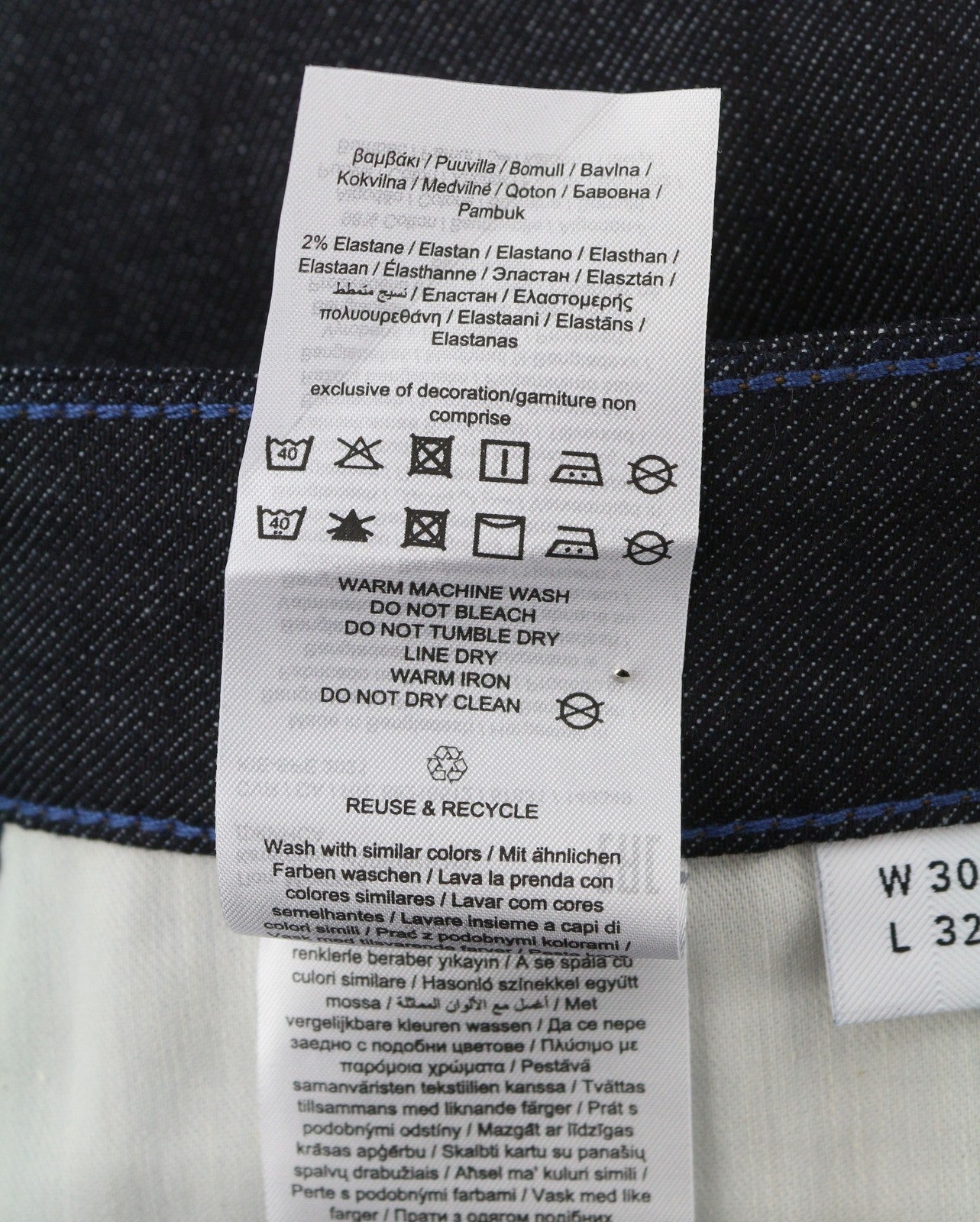 ONLY & SONS Avi Life Tap Rinse Men Jeans W30/L32 Dark Blue Taped Fit