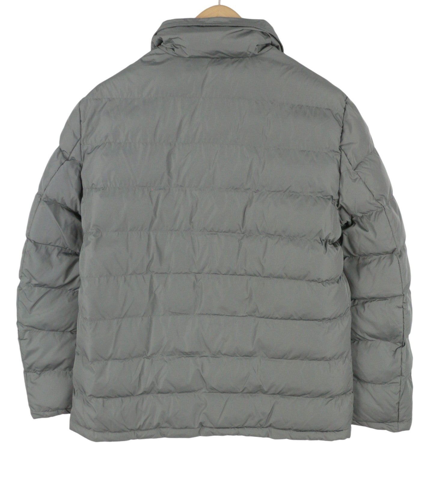 HARMONT & BLAINE Men Jacket L Grey Quilted Padded Button Up Patch Pockets