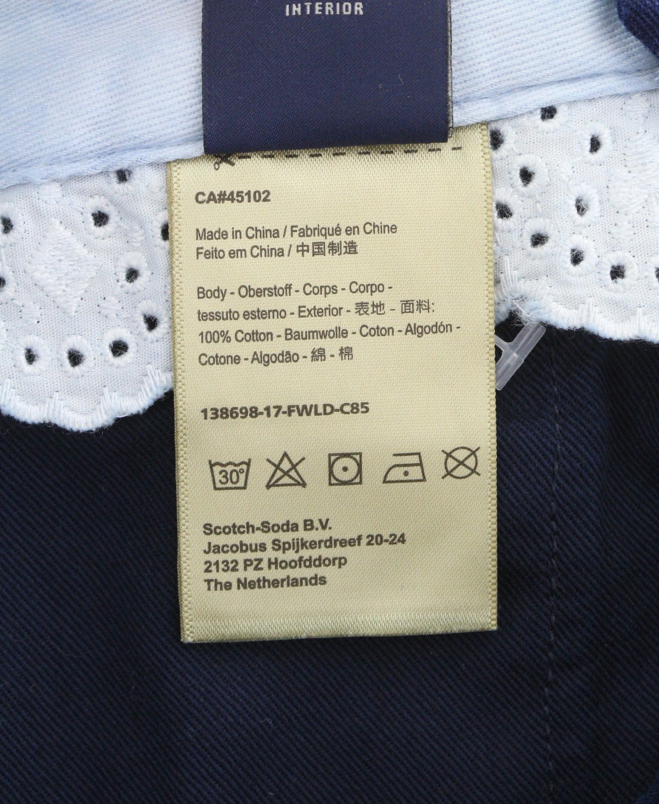 SCOTCH & SODA Women Trousers W26/L32 Dark Blue Pleated Turn Up Cropped