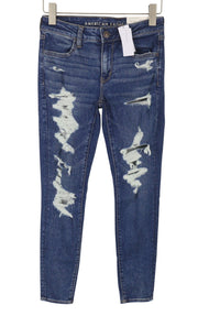 AMERICAN EAGLE OUTFITTERS Jegging Women Jeans W28 Blue Ripped Skinny