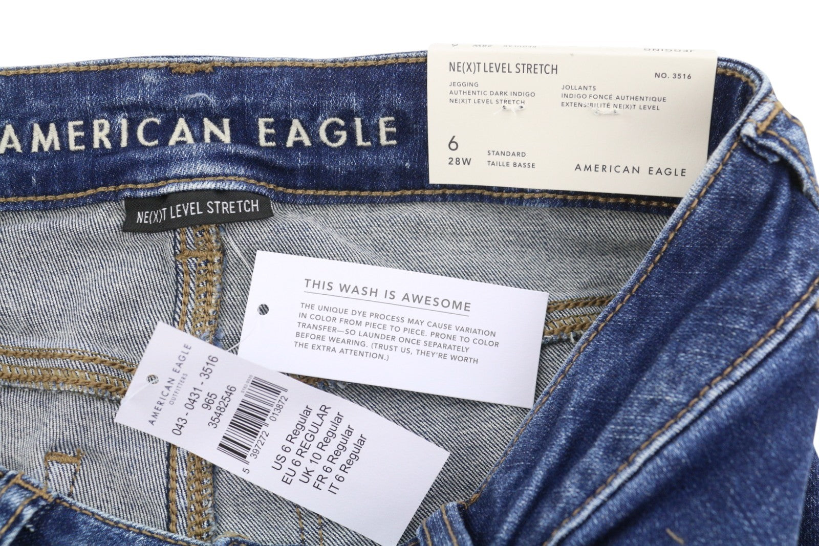 AMERICAN EAGLE OUTFITTERS Jegging Women Jeans W28 Blue Ripped Skinny