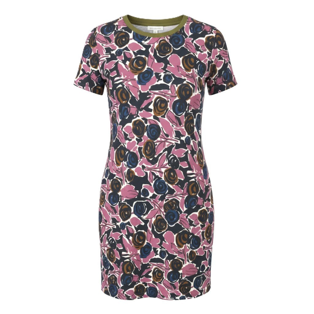 MAX MARA Women Dress EU34 XS Pink Floral Pattern Lined Short Sleeve Midi