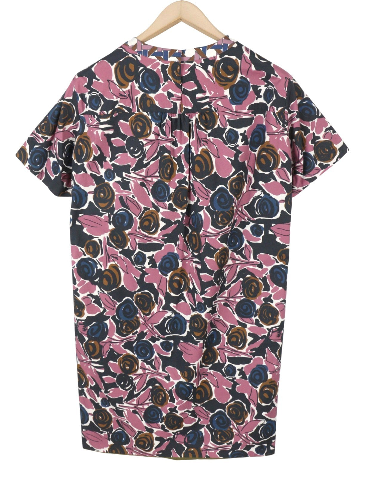 MAX MARA Women Dress EU34 XS Pink Floral Pattern Lined Short Sleeve Midi