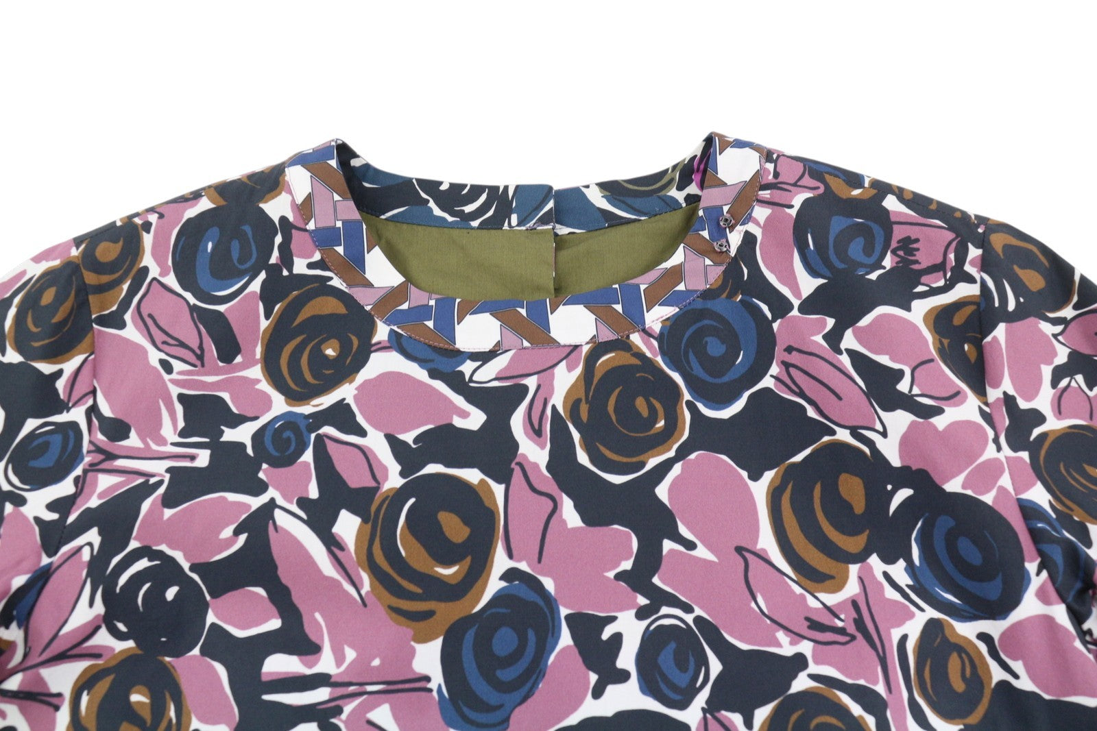 MAX MARA Women Dress EU34 XS Pink Floral Pattern Lined Short Sleeve Midi