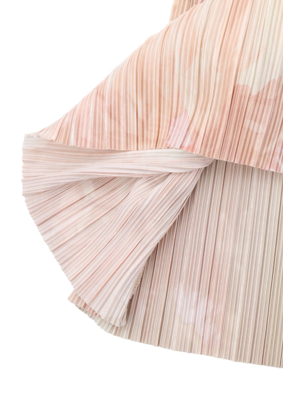 MAX&CO. Women Dress L Light Pink Textured Belted Short Sleeve Midi