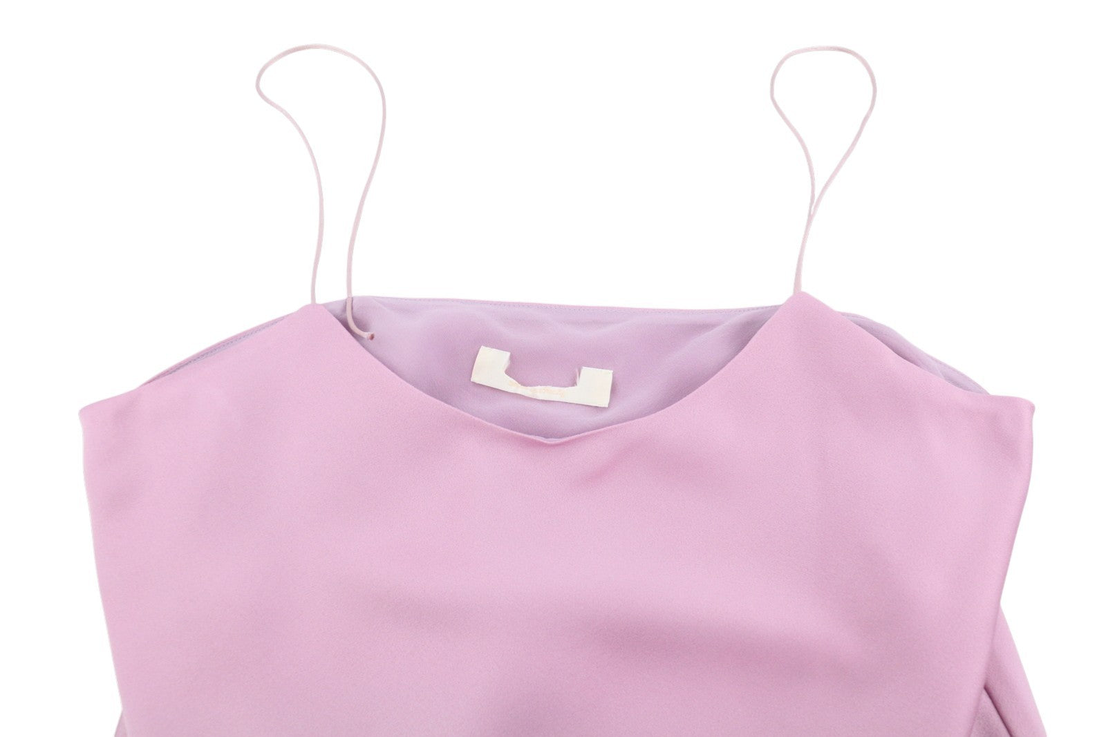 MAX MARA Women Blouse EU42 Pink Spaghetti Strap Gloss Finish Lined
