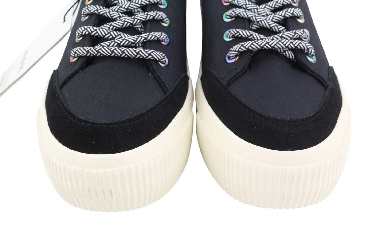 DESIGUAL Street Padded Women Sneakers EU40 Black Leather Lace Up Platform
