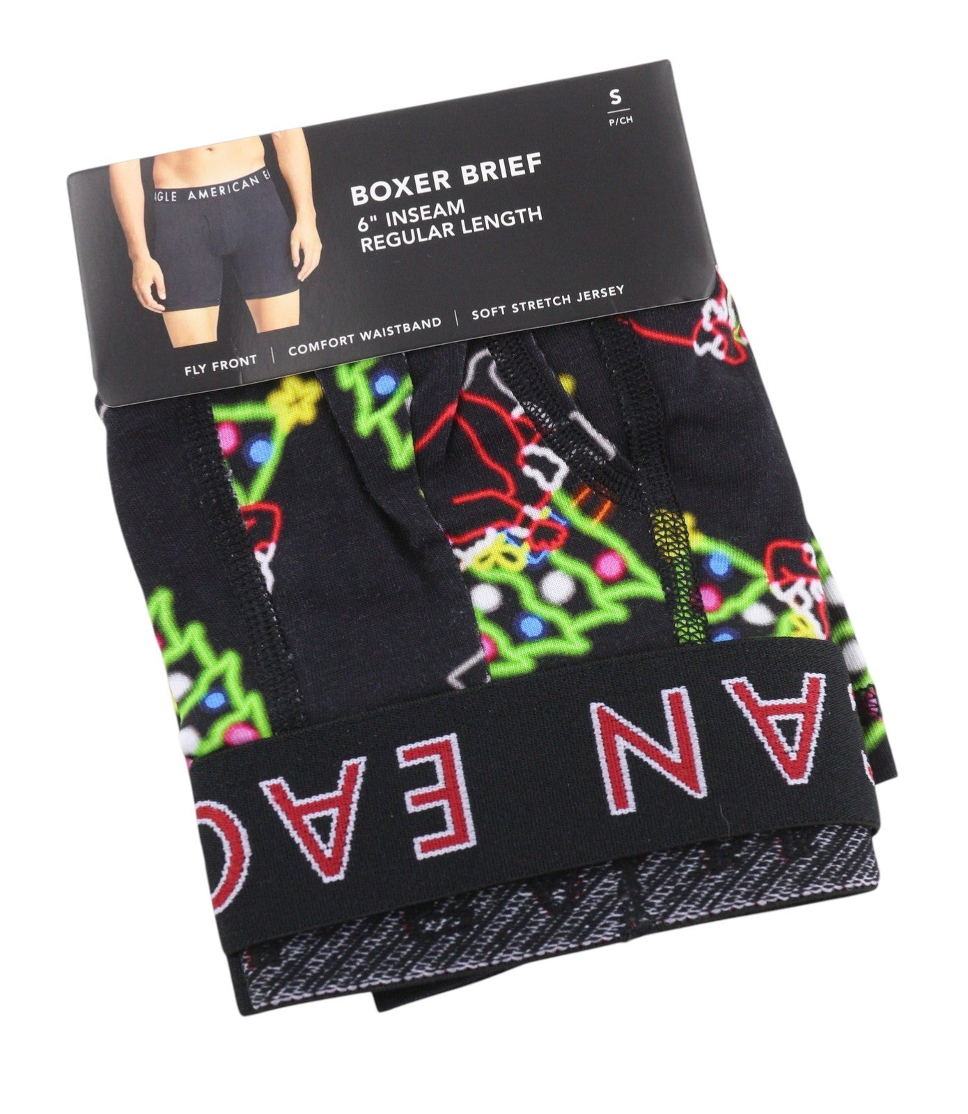 AMERICAN EAGLE OUTFITTERS Men Underwear S Pattern Boxer Brief Jersey