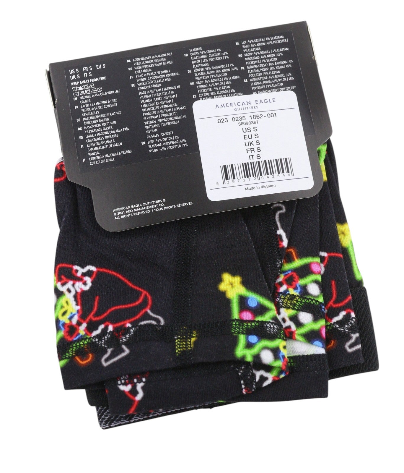 AMERICAN EAGLE OUTFITTERS Men Underwear S Pattern Boxer Brief Jersey