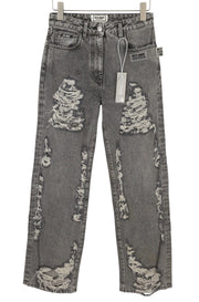 THE GIVING MOVEMENT Fifty Made Women Jeans W30 Grey Ripped Limited Edition