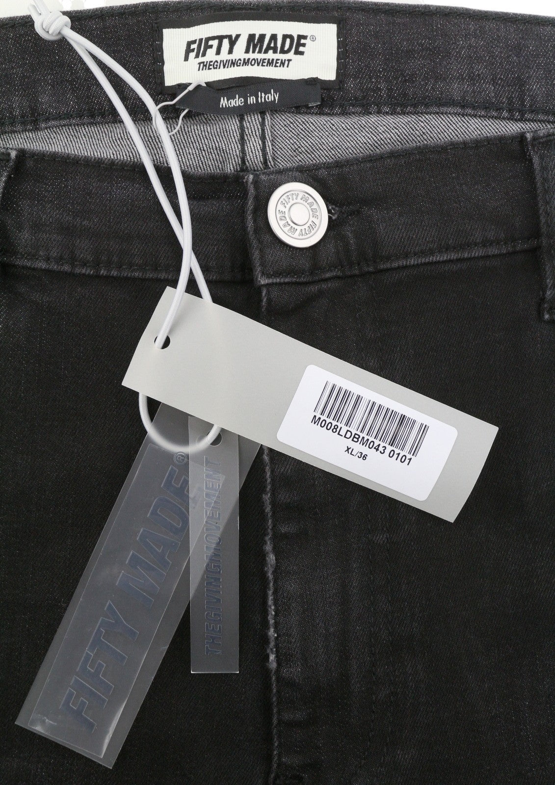 THE GIVING MOVEMENT Fifty Made Men Jeans W36 Ripped Skinny Limited Edition