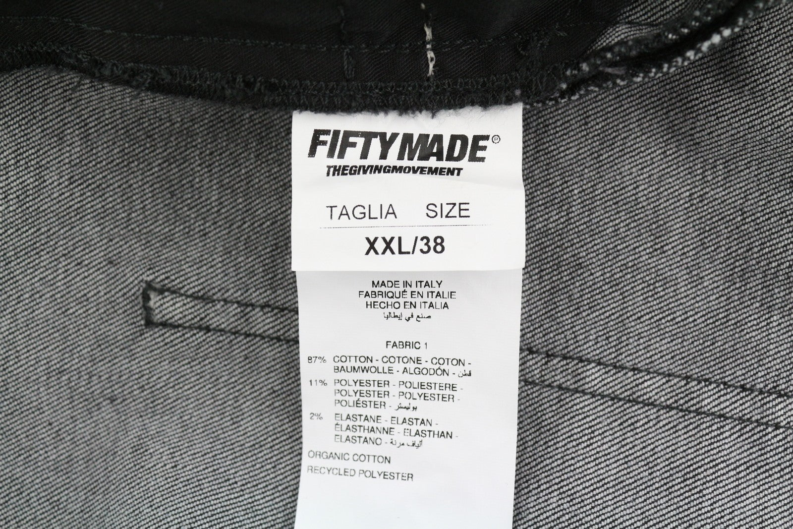 THE GIVING MOVEMENT Fifty Made Men Jeans W38 Ripped Skinny Limited Edition