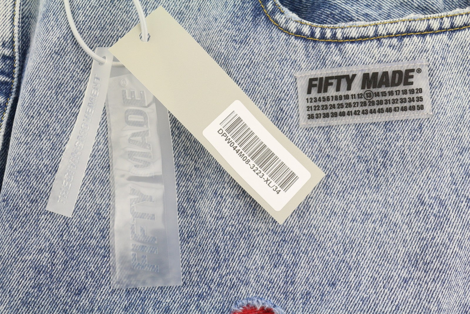 THE GIVING MOVEMENT Fifty Made Women Jeans W34 Blue Ripped Limited Edition
