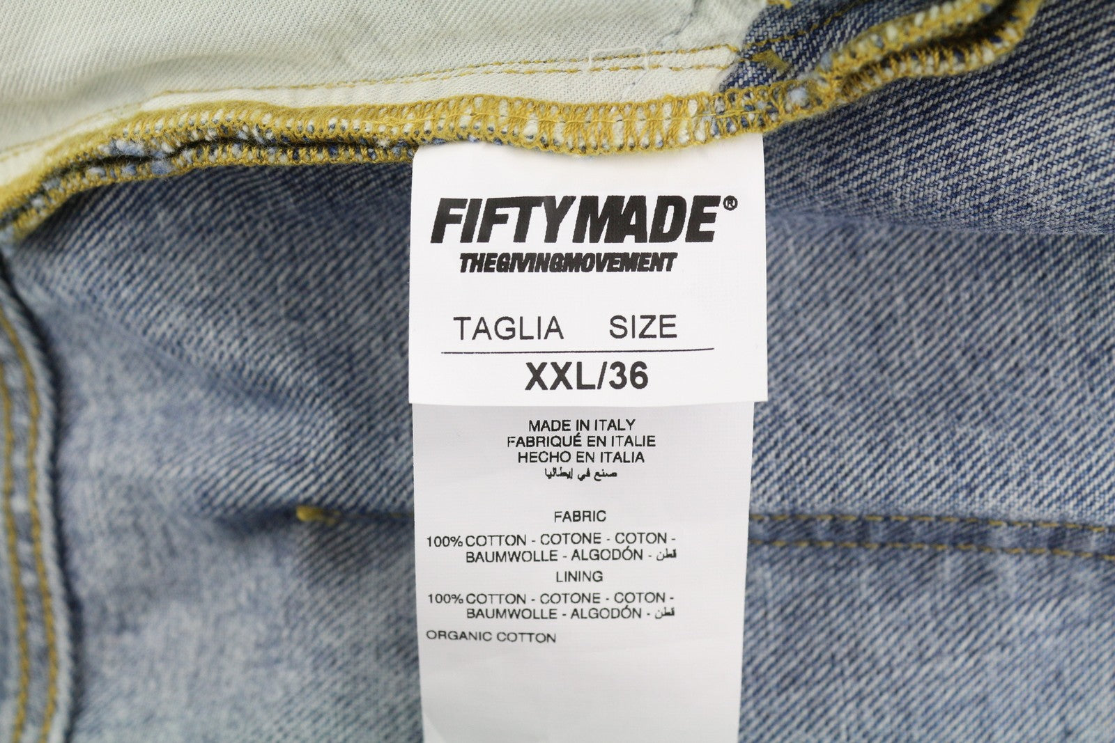 THE GIVING MOVEMENT Fifty Made Women Jeans W36 Blue Ripped Limited Edition