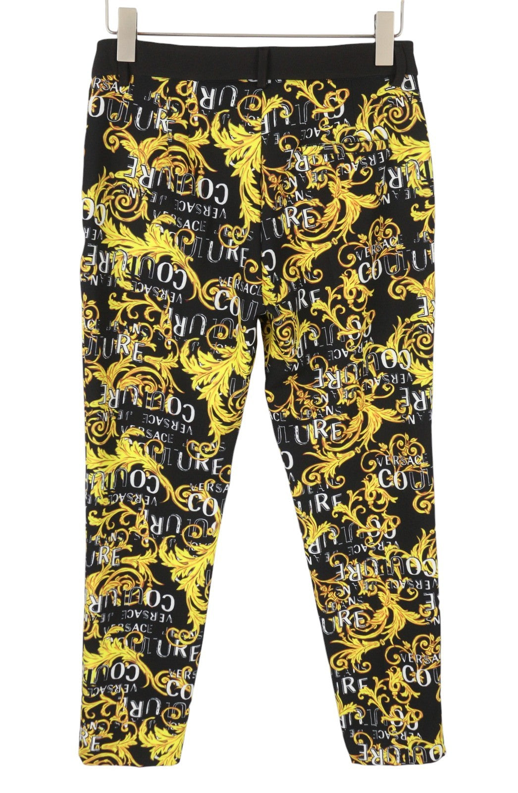 VERSACE JEANS COUTURE Cady Bistretch Print Logo Women Trousers W26 RRP350