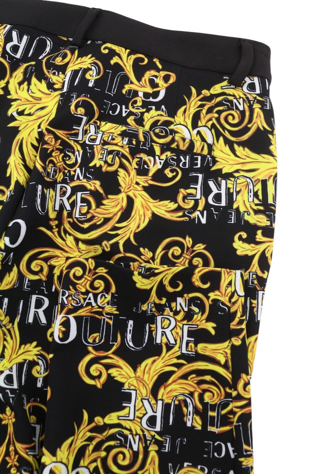VERSACE JEANS COUTURE Cady Bistretch Print Logo Women Trousers W26 RRP350