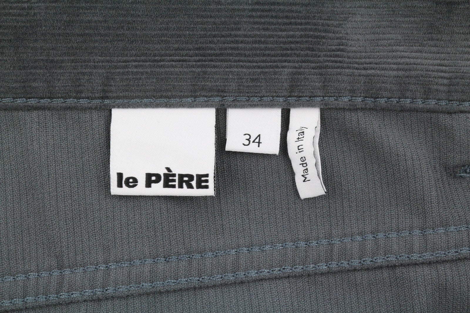 LE PERE Wide Leg Men Trousers W34 Navy Corduroy Button Fly FW25/26