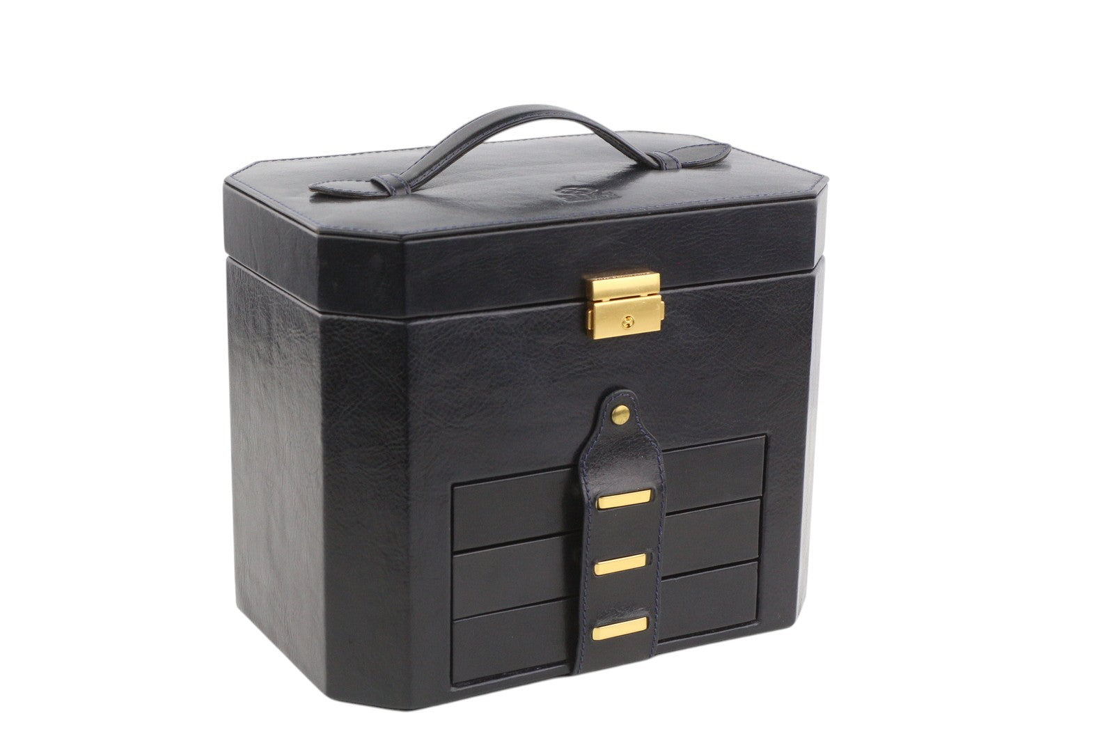 TIME RESISTANCE A Handful Of Dust Women Jewelry Box OS Blue Leather RRP315