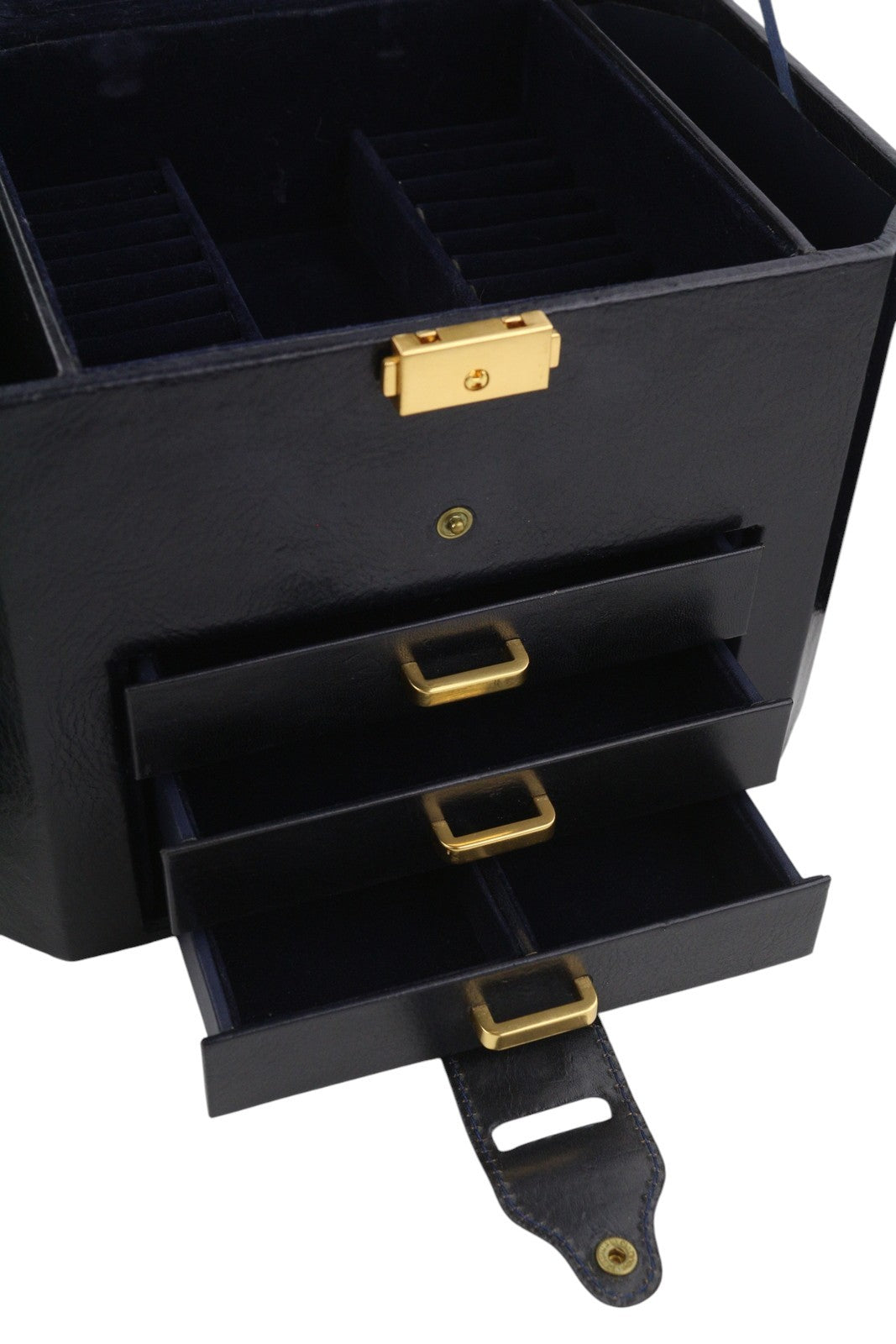 TIME RESISTANCE A Handful Of Dust Women Jewelry Box OS Blue Leather RRP315