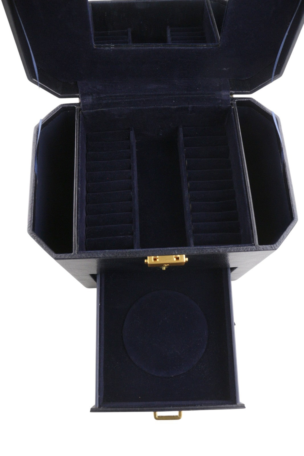 TIME RESISTANCE A Handful Of Dust Women Jewelry Box OS Blue Leather RRP315
