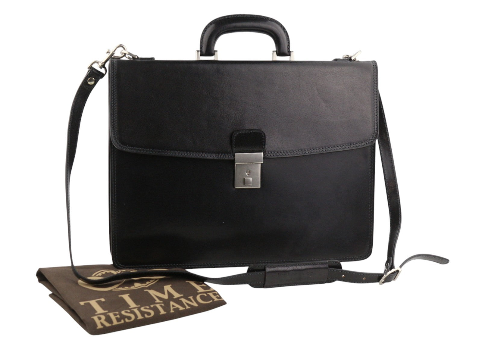TIME RESISTANCE The Sound of the Mountain Men Bag OS Leather Briefcase RRP270