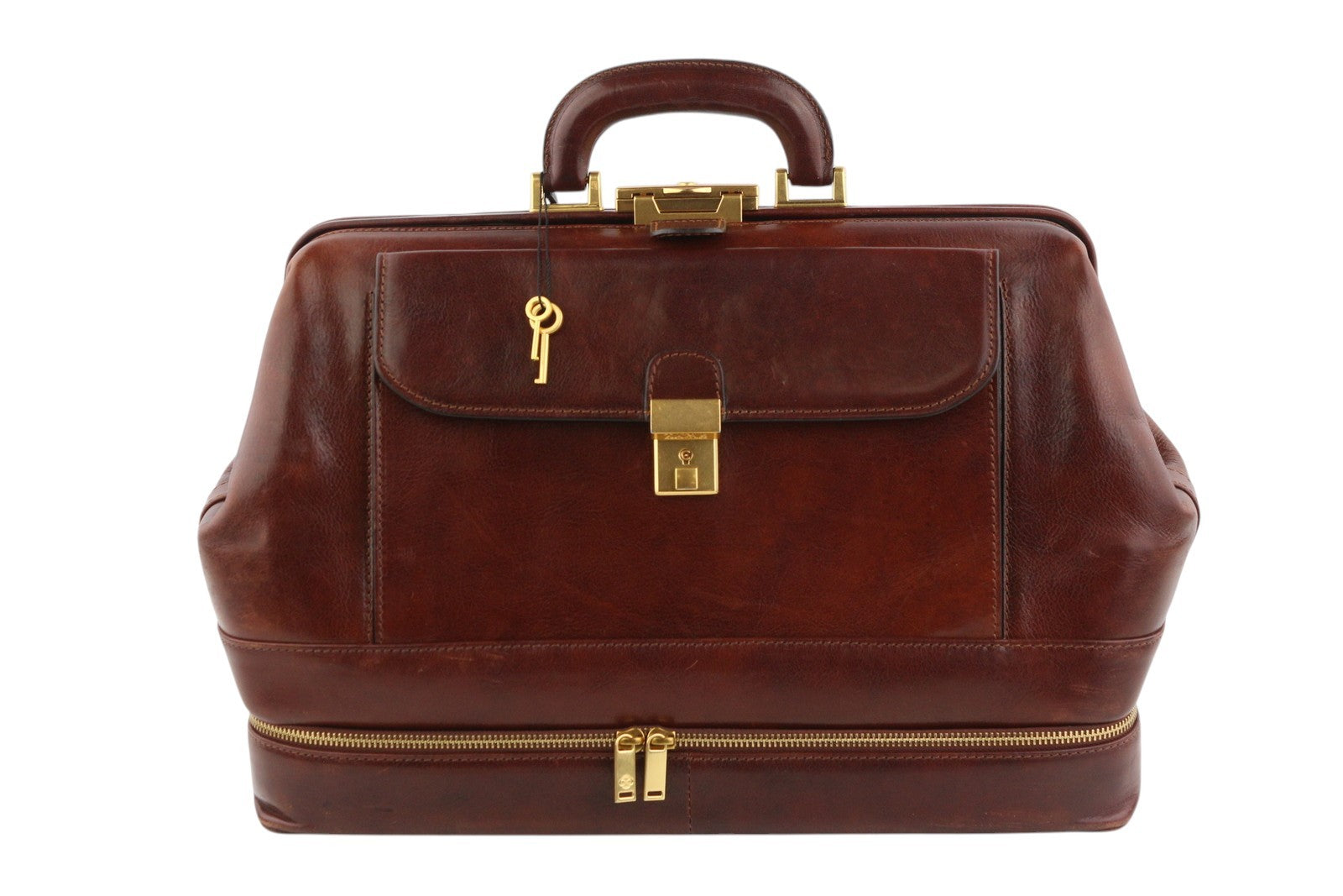 TIME RESISTANCE The Master And Margarita Men Bag OS Brown Leather Doctor RRP400