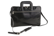 TIME RESISTANCE Brave New World Men Bag OS Black Leather Laptop Breifcase RRP260