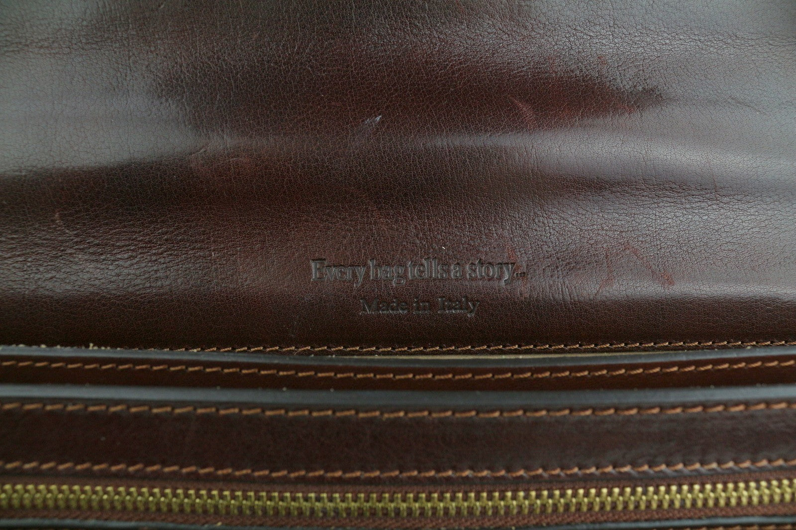 TIME RESISTANCE Men Bag The Magus Brown Vachetta Leather Briefcase RRP320
