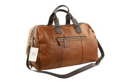 TIME RESISTANCE The Day of The Locust Men Bag OS Brown Leather Duffel RRP450