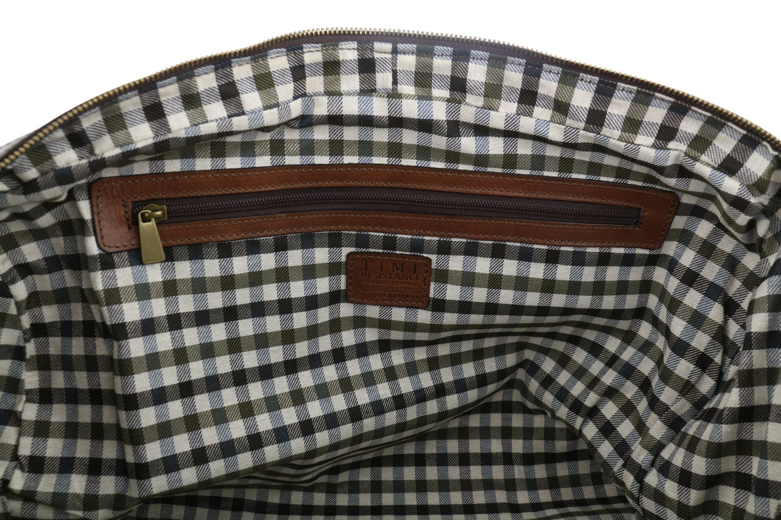 TIME RESISTANCE The Day of The Locust Men Bag OS Brown Leather Duffel RRP450