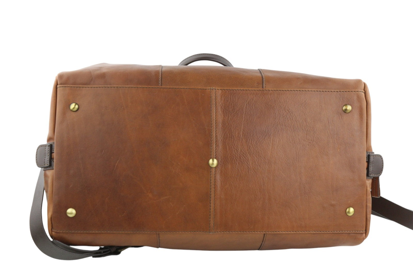 TIME RESISTANCE The Day of The Locust Men Bag OS Brown Leather Duffel RRP450
