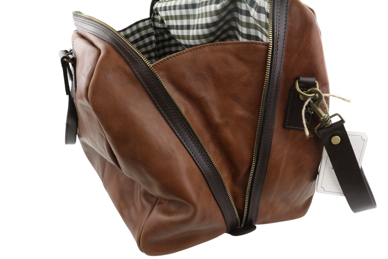 TIME RESISTANCE The Day of The Locust Men Bag OS Brown Leather Duffel RRP450