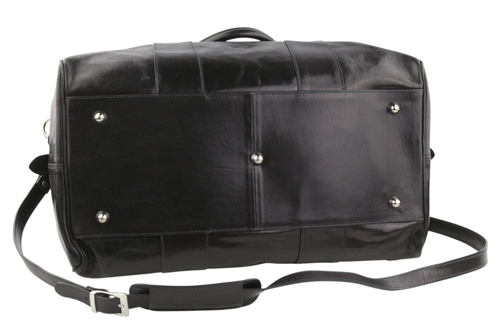 TIME RESISTANCE Wise Children Men Bag OS Black Leather Duffel RRP350