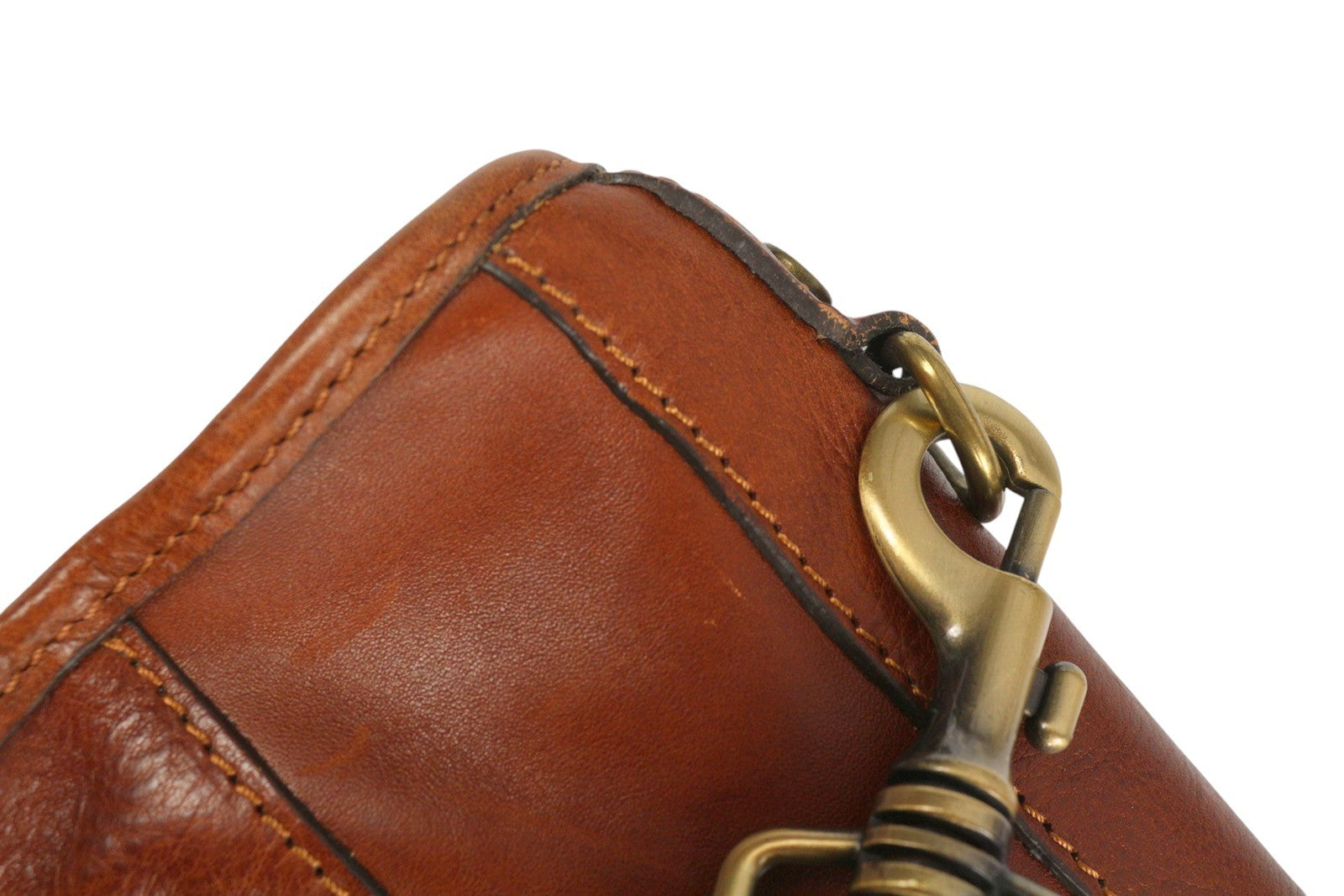 TIME RESISTANCE The Big Sleep Men Bag OS Brown Leather Zip Garment Bag RRP550