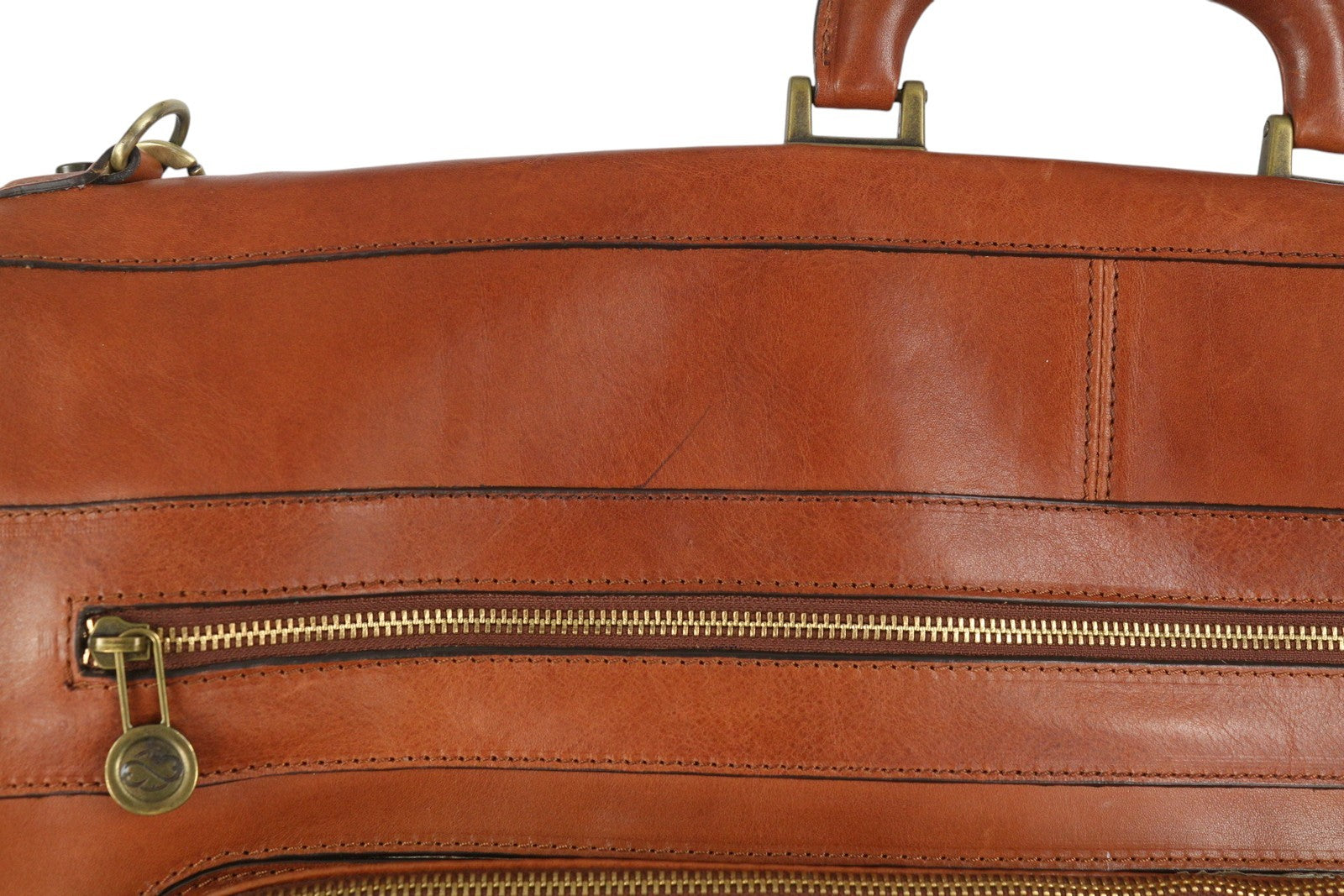 TIME RESISTANCE The Big Sleep Men Bag OS Brown Leather Garment Bag RRP550