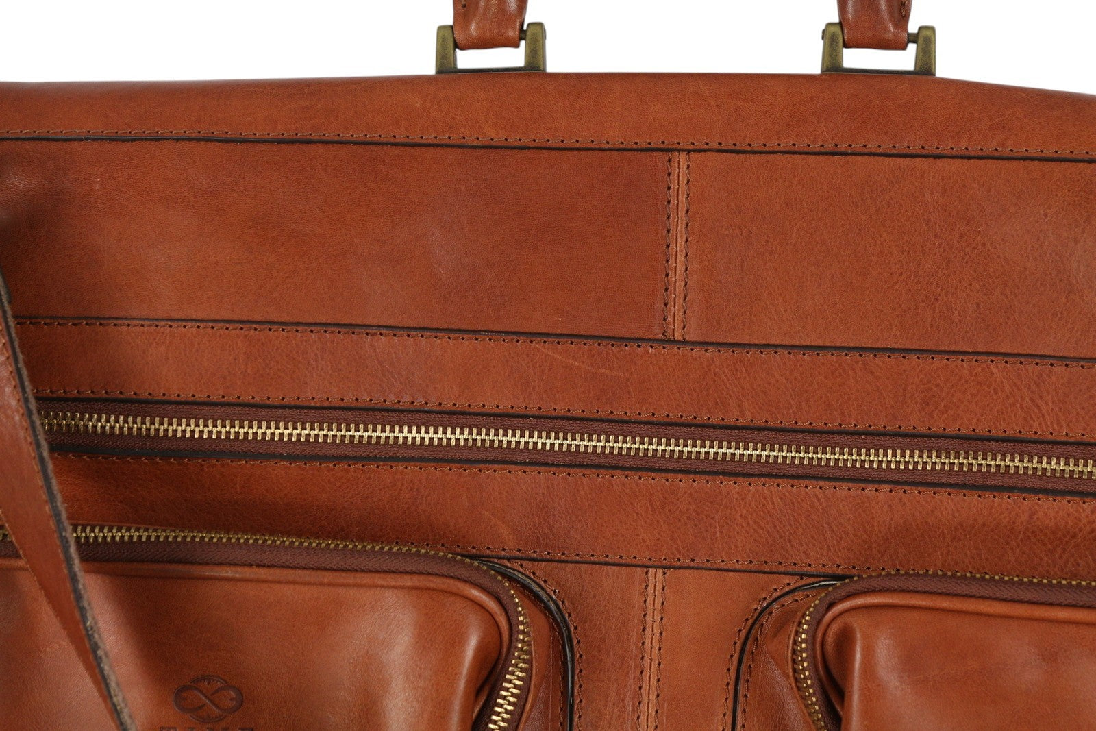 TIME RESISTANCE The Big Sleep Men Bag OS Brown Leather Garment Bag RRP550