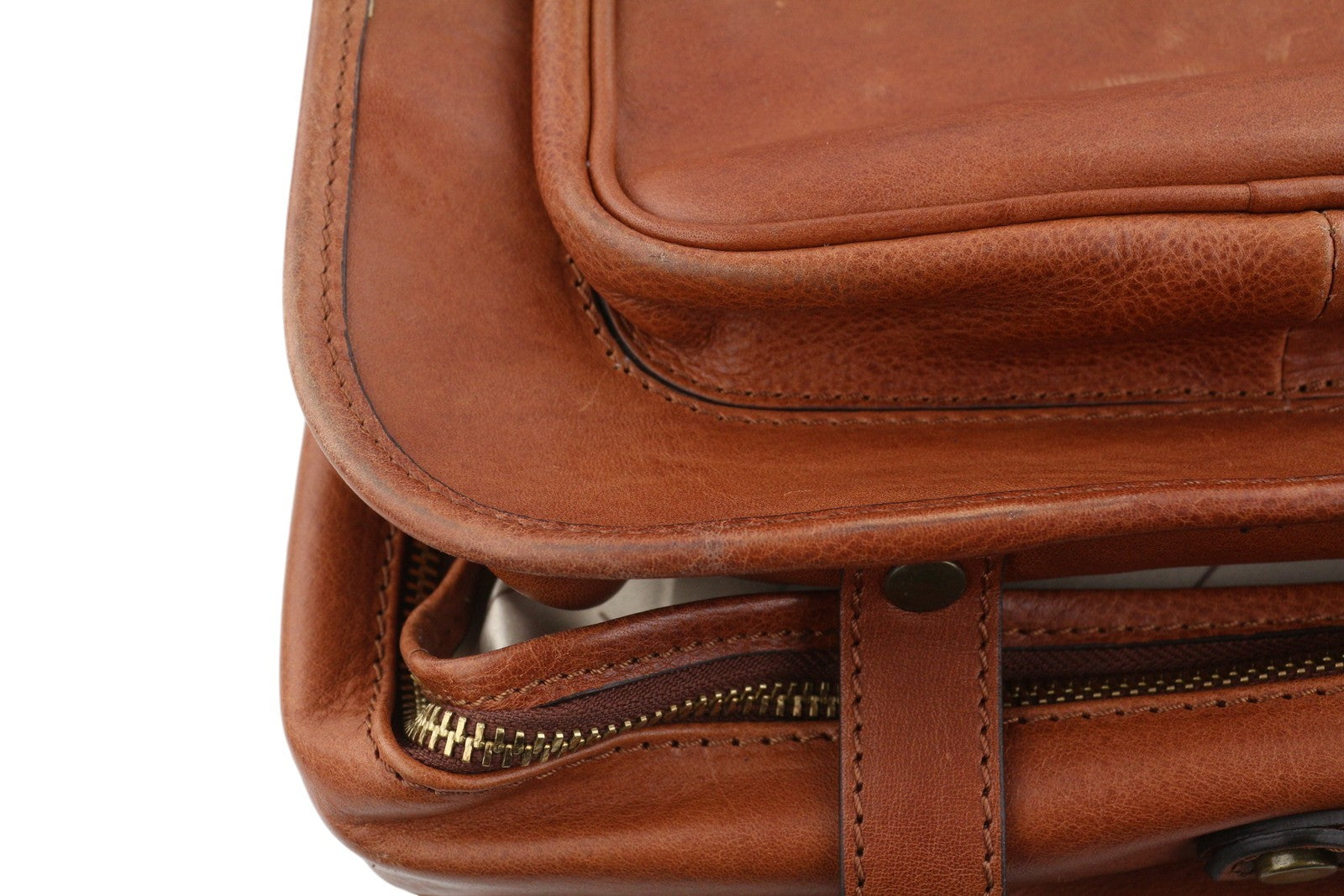TIME RESISTANCE The Big Sleep Men Bag OS Brown Leather Garment Bag RRP550