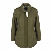 SCOTCH & SODA Women Jacket L Khaki Green Removable Sleeves Drawstring Waist