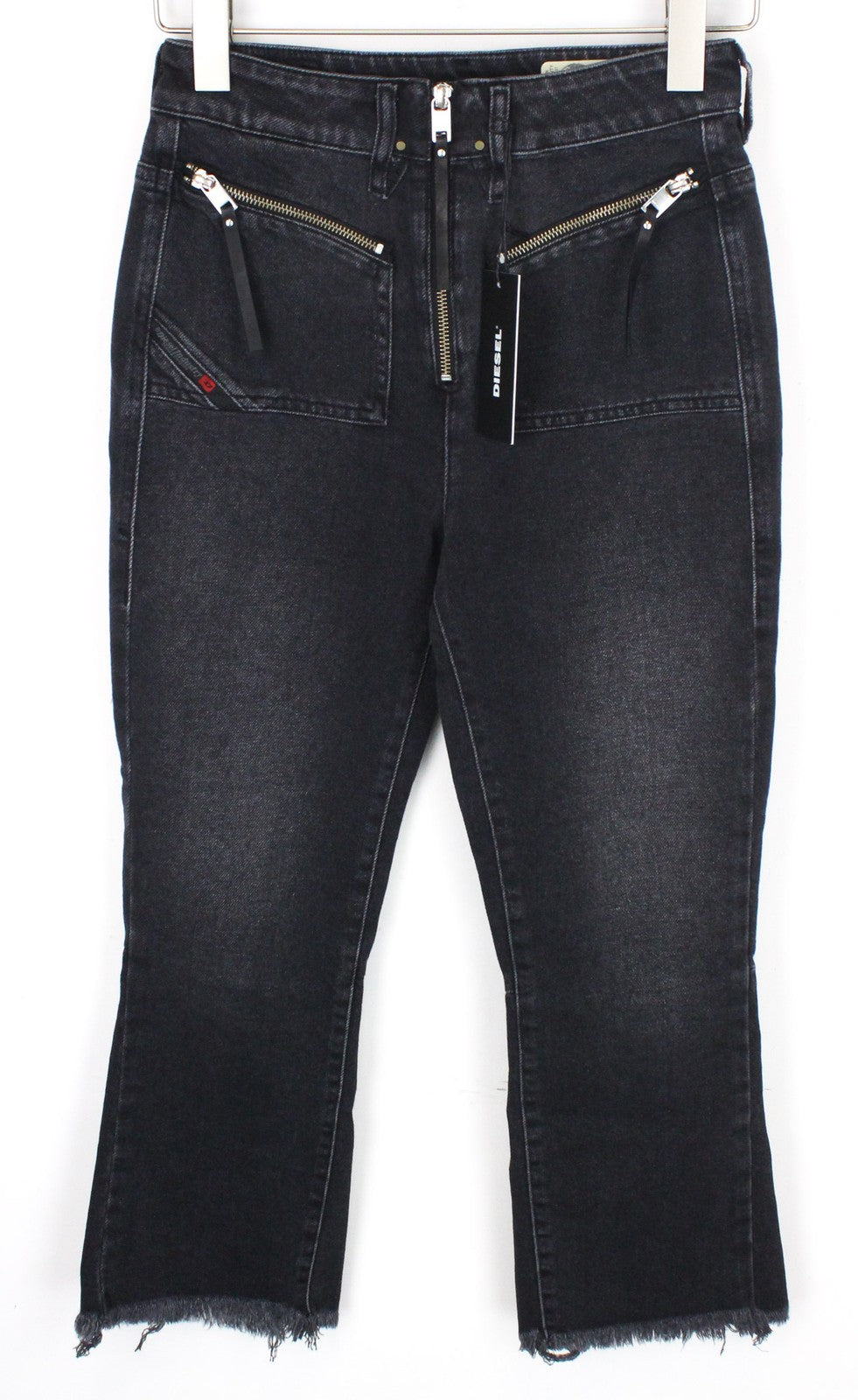DIESEL D-Earlie 080AP Women Jeans W25/L30 Black Stretch Slim Fit High Waist