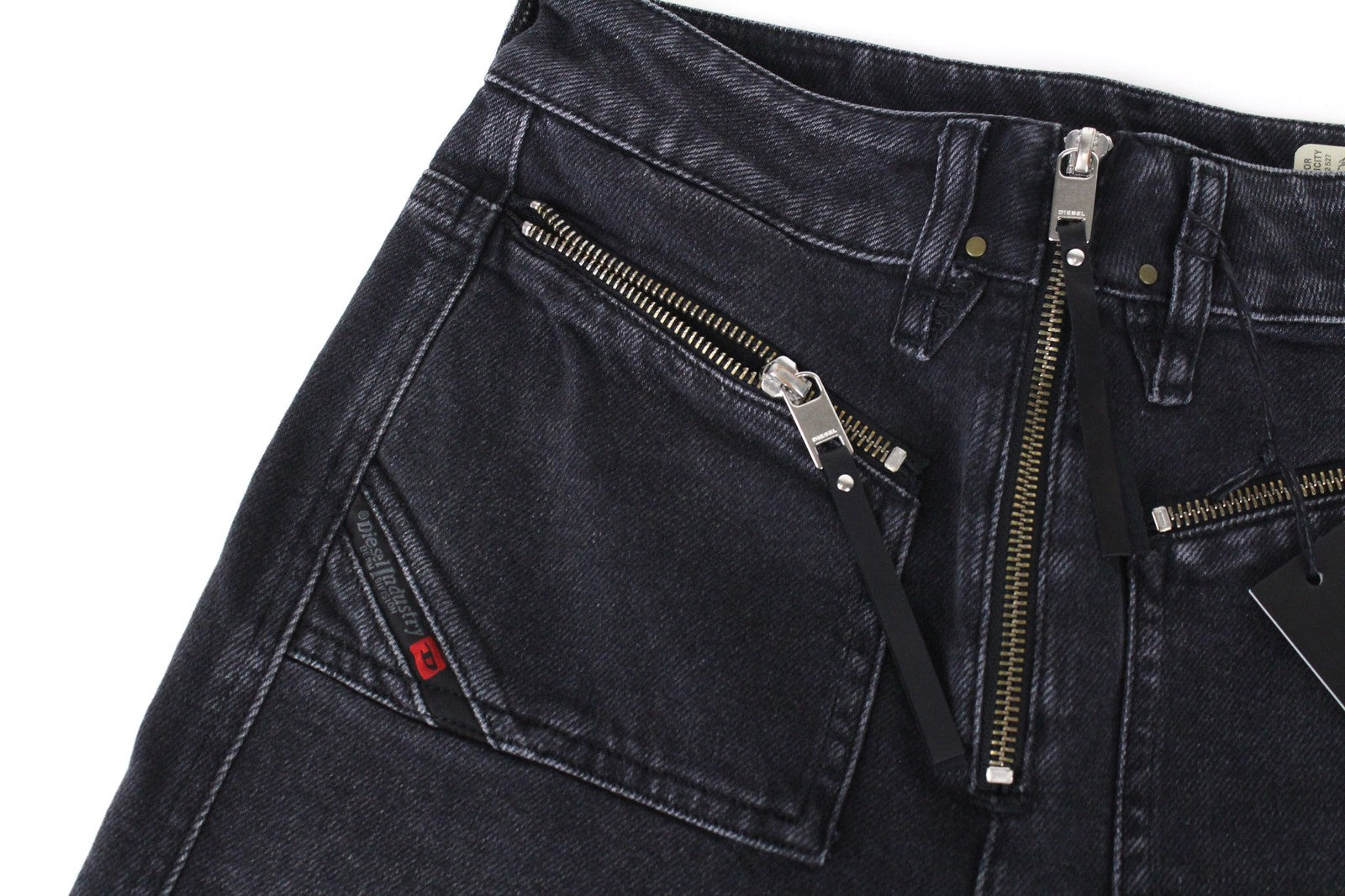 DIESEL D-Earlie 080AP Women Jeans W25/L30 Black Stretch Slim Fit High Waist