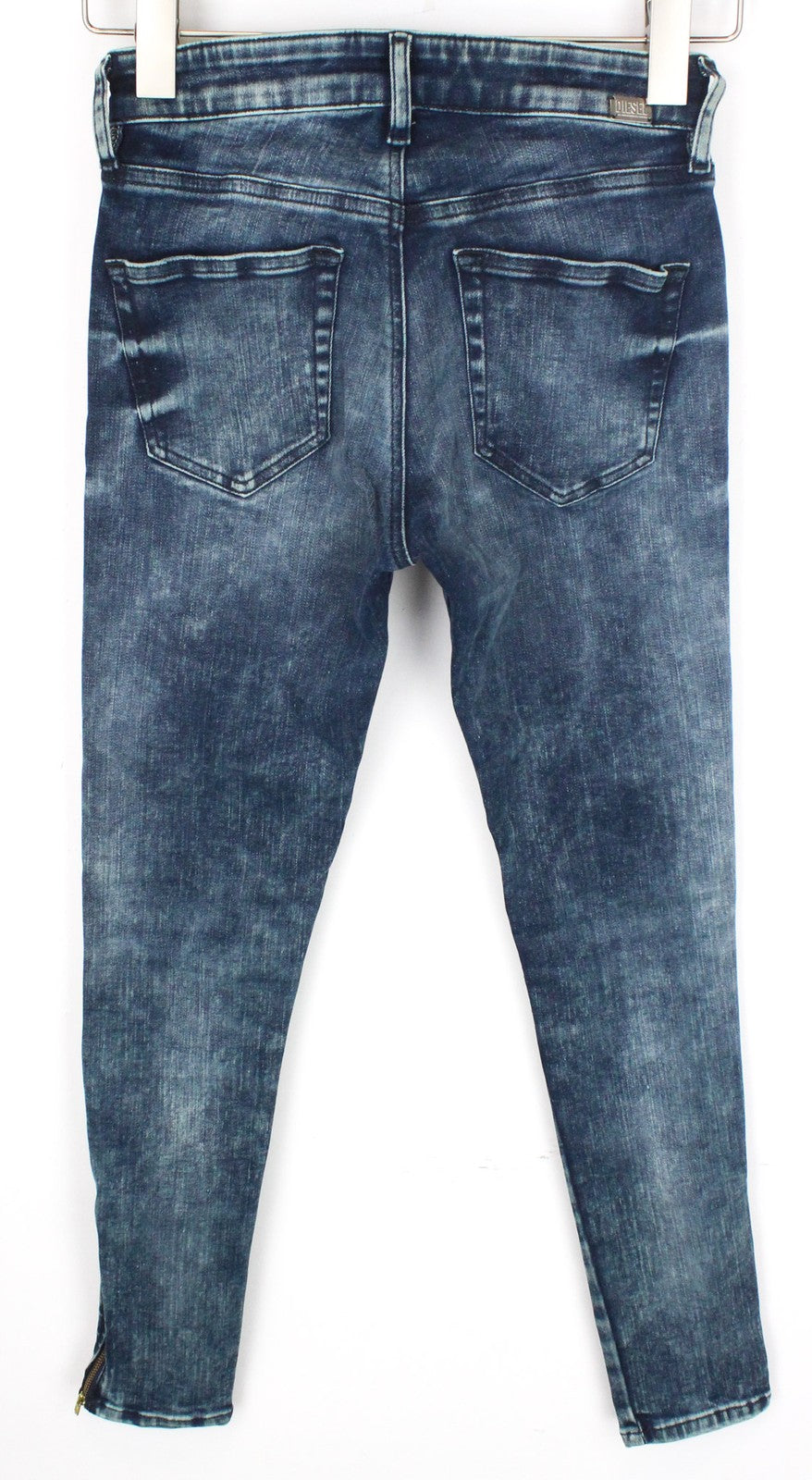 DIESEL Slandy-Zip 069GW Women Jeans W25/L32 Mid Blue Stretch Super Skinny Fit