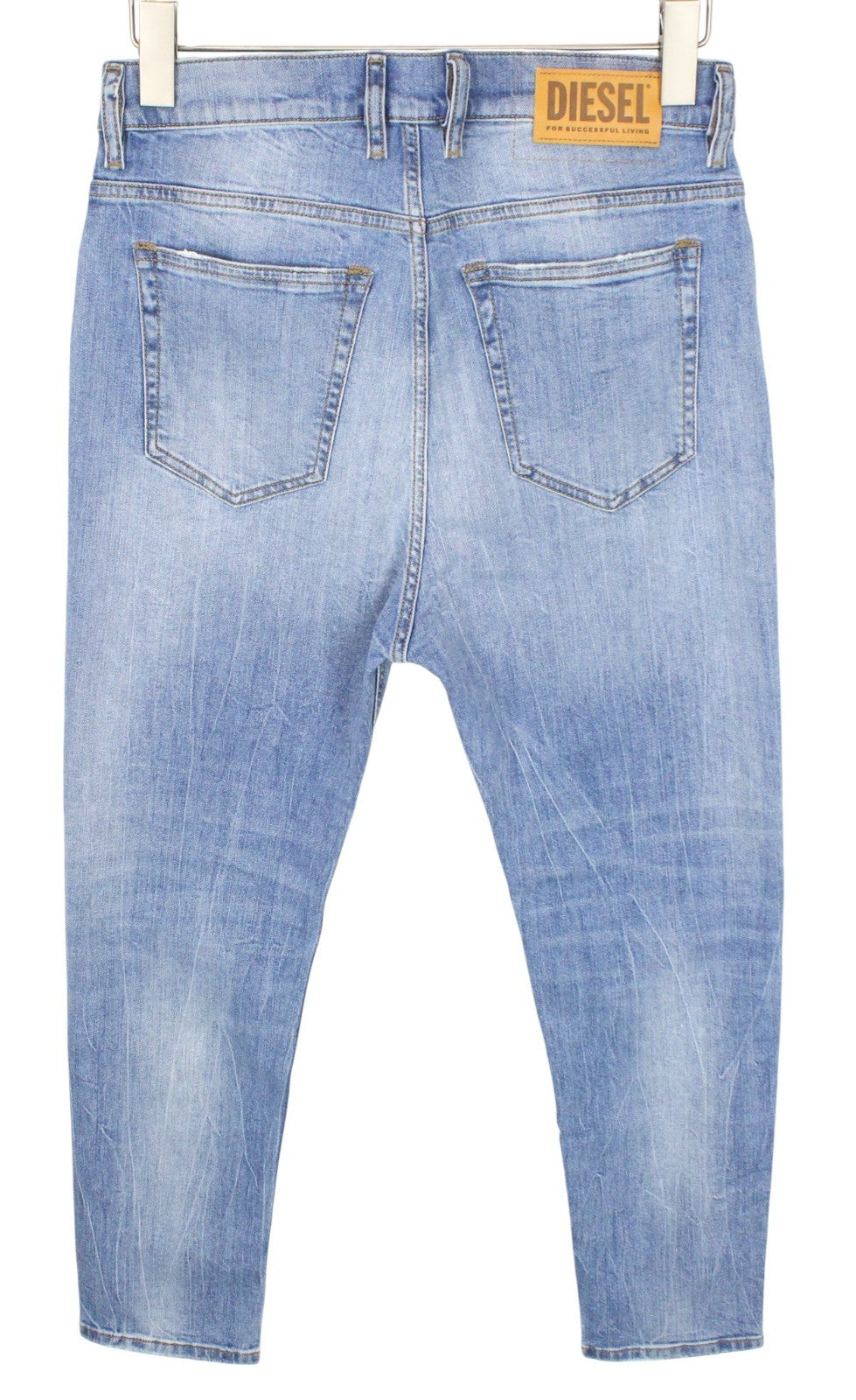 DIESEL D-Vider 081AL Men Jeans W29/L30 Light Blue Stretch Carrot Fit Button-Fly