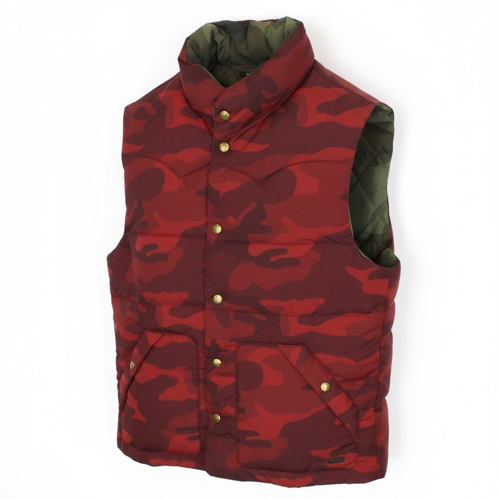 SCOTCH & SODA Men Vest M Red Reversible Camouflage Patterned Quilted Classic